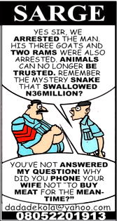 Cartoon: Something fishy about arresting animals