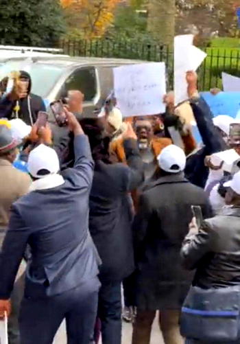 [Video]: Reno Omokri, Tinubu’s supporters clash in London