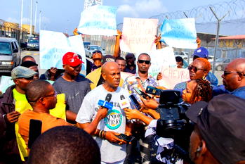 Youths protest planned closure of Chevron logistics base at Onne