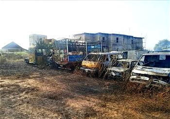 Fire guts cars impounded by Abia traffic agency