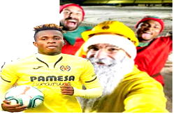 Super Eagles winger, Chukwueze plays Santa Claus in Villarreal’s Christmas act