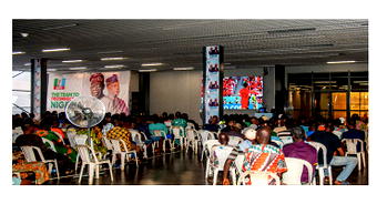Inside BATISHE’s cosy World Cup viewing centre in Oshodi