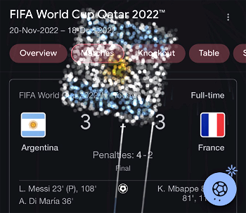 Video: Fireworks as Google celebrates Argentina World Cup victory