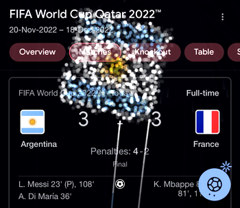 Video: Fireworks as Google celebrates Argentina World Cup victory