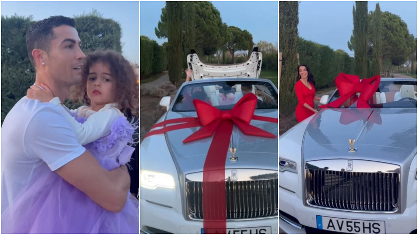 Video: Ronaldo’s girlfriend Georgina gifts him Rolls Royce