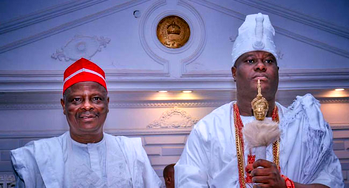 Photos: Kwankwaso visits Ooni, inaugurates NNPP campaign office&nbsp;