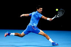Djokovic wins first, second sets of Australian Open final