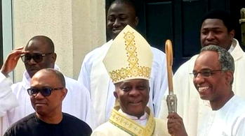 Archbishop Martins hosts Peter Obi, Funso Doherty, others; preaches peace