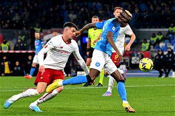 Osimhen takes tally to 14 in Napoli’s 2-1 win over Roma