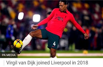 Liverpool’s Virgil van Dijk out with hamstring injury