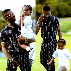 Wizkid’s son, Zion visits orphanage home in Ghana