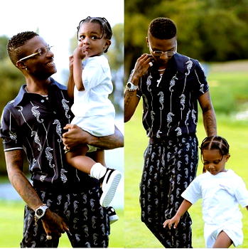 Wizkid’s son, Zion visits orphanage home in Ghana