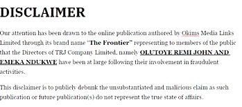 <strong>DISCLAIMER</strong>