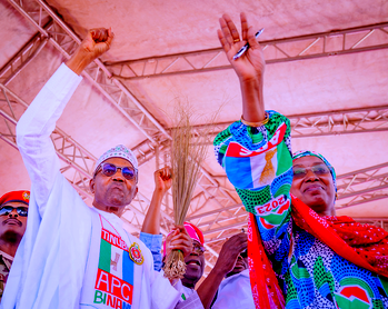 I’m in Adamawa to ensure election of Binani as first female elected governor – Buhari
