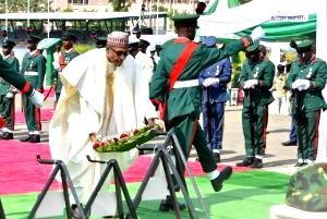 AFRDC: Buhari, Lawan, others honour fallen heroes in Abuja