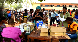 Photos: Nigerians troop out for PVCs