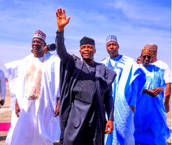 Osinbajo, governors, Emirs storm Shehu of Borno daughter’s wedding