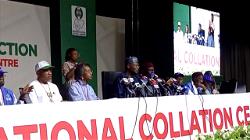 LIVE: INEC chairman addresses media over presidential, NASS election