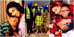 Tonto Dikeh gifts son plots of land on 7th birthday