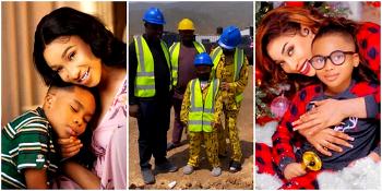 Tonto Dikeh gifts son plots of land on 7th birthday