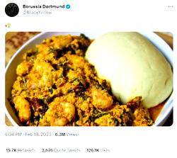 Borussia Dortmund cause excitement with Fufu/Egusi posts &nbsp;
