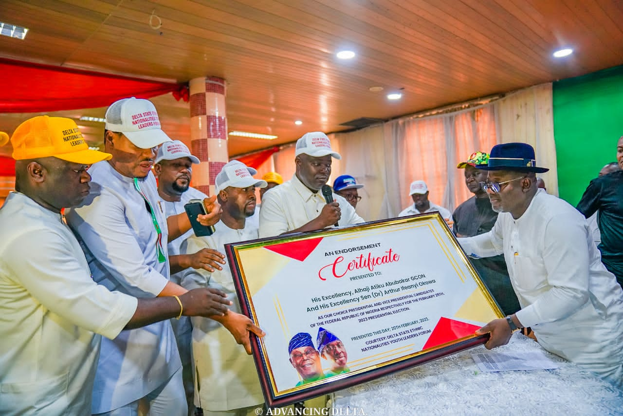 Delta Ethnic Nationalities Youth Leaders Forum Endorses Atiku-Okowa ...