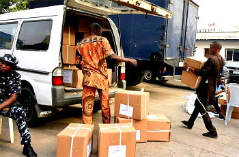 PHOTOS: INEC begins distribution of sensitive materials across Oyo