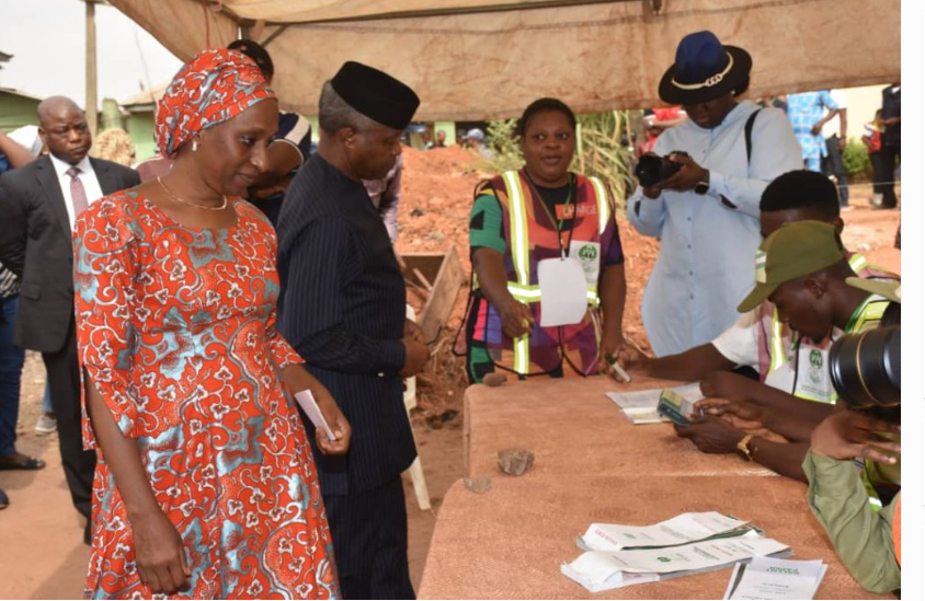 Osinbajo, wife cast votes in Polling Unit 14 in Ikenne