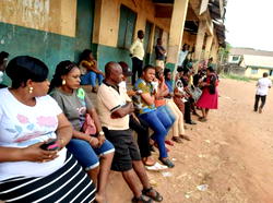 Voters storm polling booths, as INEC officials yet to arrive