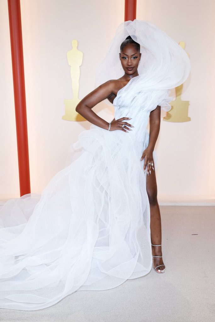 Photos Tems arrives 2023 Oscars in stunning dress Vanguard News