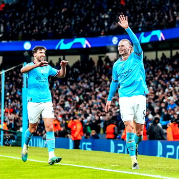 Haaland hits five to ease Man City into Champions League quarters