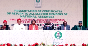 INEC presents Certificates of Return to 325 Reps members-elect