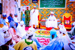Photos: Buhari arrives Daura ahead of governorship polls