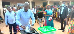 2023 Gov Election: Ebonyi APC guber candidate, wife cast vote  