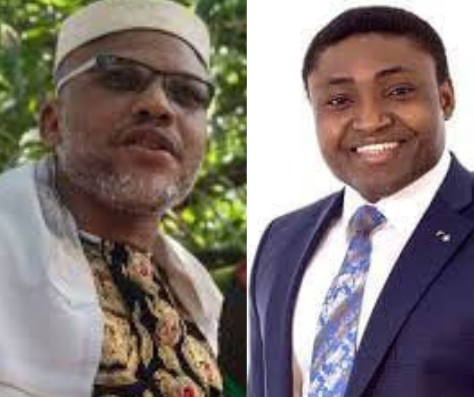 Nnamdi Kanu, IPOB Leader and Simon Ekpa, the Finland-based 'autopilot' IPOB supporter