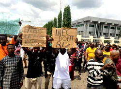 Heavy protest at INEC office in Abia over alleged plot to rig guber poll