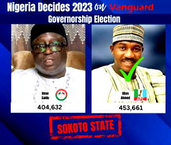 Breaking: INEC declares APC’s Aliyu Ahmed winner of Sokoto guber race