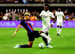 Barcelona vs Real Madrid: Ancelotti backs Vinicius to escape Araujo shackles