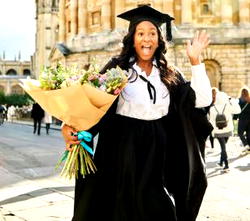 Cuppy bags third degree, she is officially graduate of Oxford university