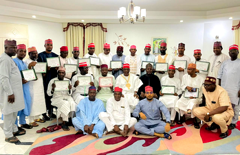 Kwankwaso receives 17 NNPP Reps-elect in Kano