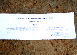 Expulsion of pupil Marvelous Barinaadaa