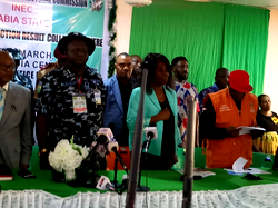 Abia guber poll Presiding Officer arrives collation centre