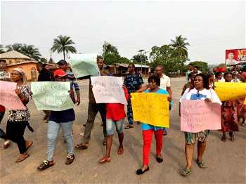 Protest in Abia community as women reject February 25 polls result