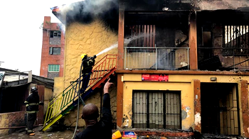 Fire guts Olowu spare parts market in Lagos