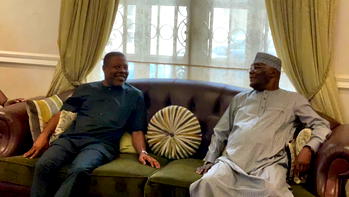 Video: Atiku pays condolence visit to Ihedioha over mother’s death