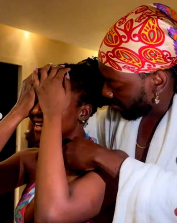 [Video] Adekunle Gold gifts Simi diamond necklace on her 35th birthday