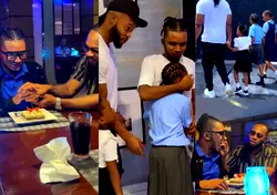 [Video]: Flavour, three daughters celebrate adopted son’s birthday