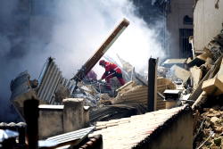 Eight missing after French building collapse