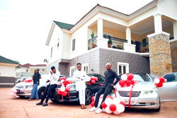 Moses Bliss gifts two artistes, barber of nine years brand new cars
