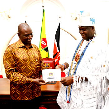 Your Pan-African initiative laudable, Kenyan President tells Ooni